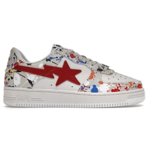 Bapesta Low  Paint Splatter - Ivory