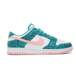  Nike Dunk Low Snakeskin Washed Teal Bleached Coral