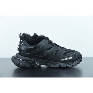 Balenciaga Track Faux Fur Black