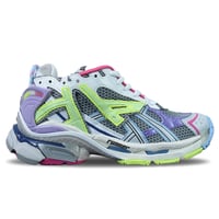 Balenciaga Runner Leather Free Grey Light Purple Neon Yellow White